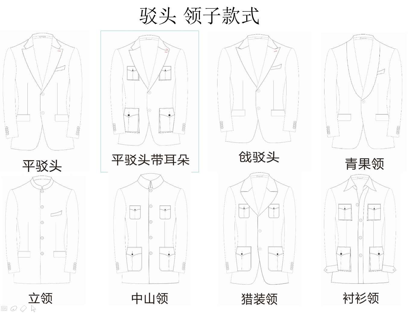 驳头 领子款式